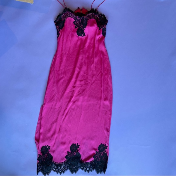 Alice + Olivia | Dresses | Hot Pink Alice Olivia Slip Dress | Poshmark